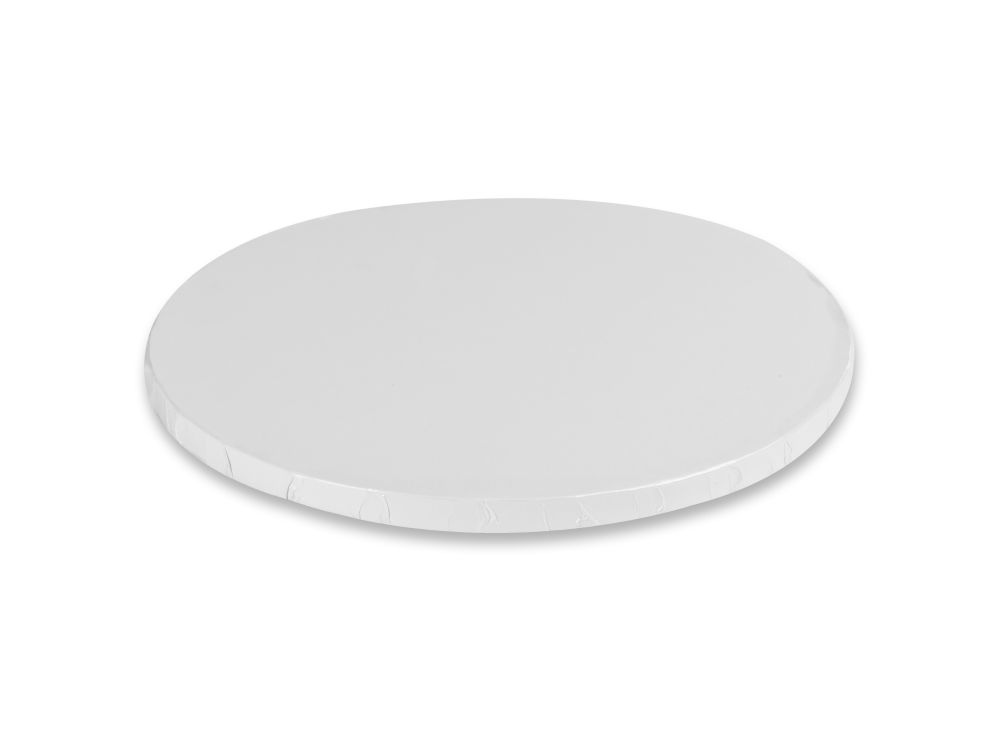 Cake base, round - Modecor - thick, white, 30 cm