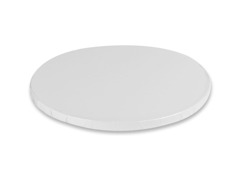 Cake base, round - Modecor - thick, white, 35 cm