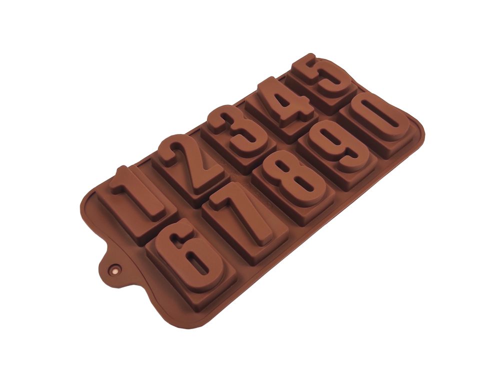 Silicone mold for ornaments - Numbers, 10 pcs.