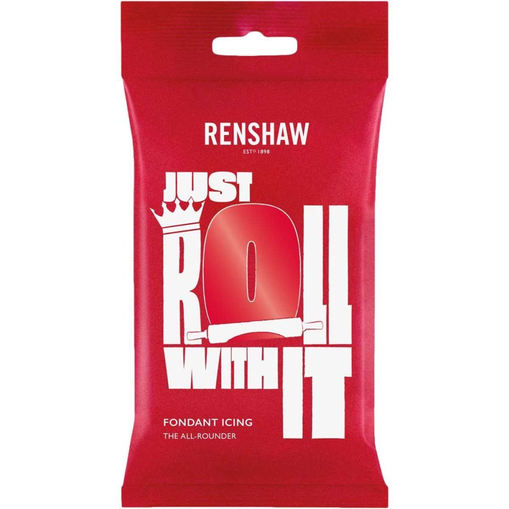 Masa cukrowa - Renshaw - Poppy Red, czerwona, 250 g