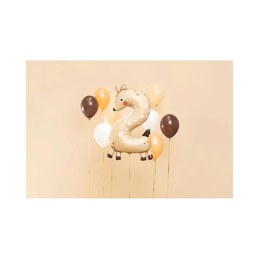 Foil balloon - PartyDeco - Deer, number 2, 50 x 88 cm