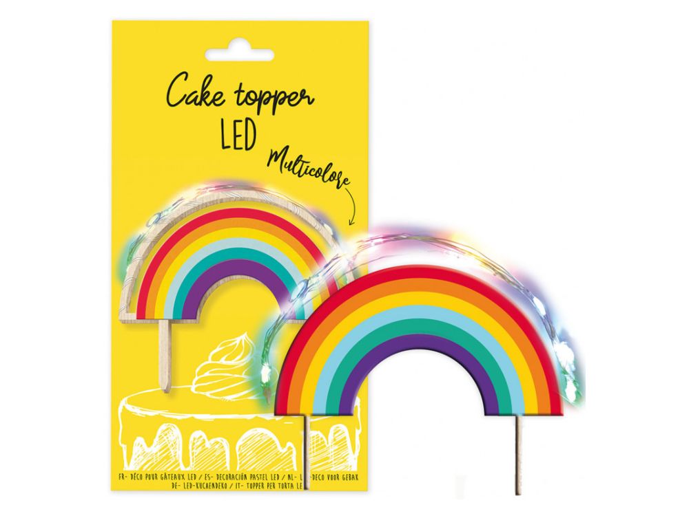 Cake topper - ScrapCooking - Rainbow LED