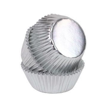 Mini muffin cases - PME - silver, 35 x 22 mm, 45 pcs.