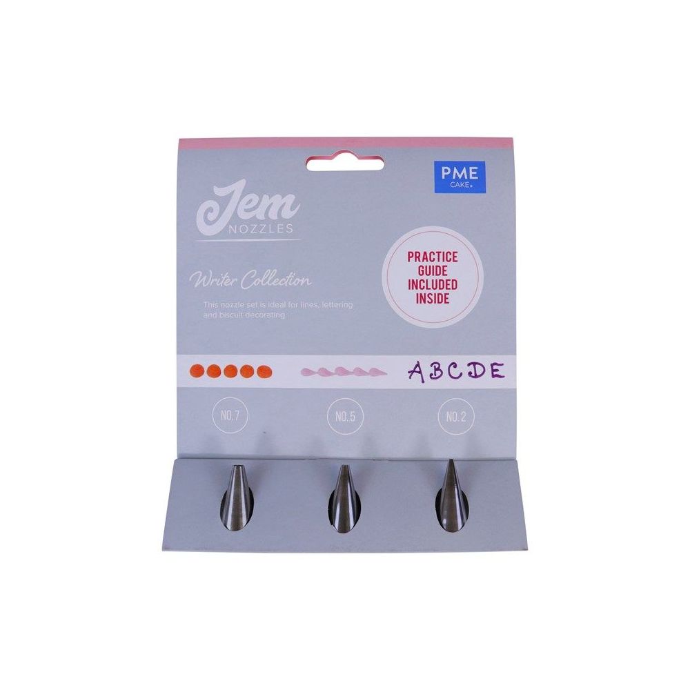 Set of decorative tips - PME - Writer Collection, 3 pcs.