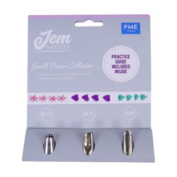 Set of decorative tips - PME - Small Flowers Collection, 3 pcs.