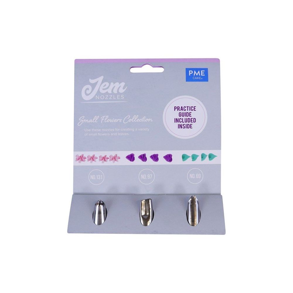Set of decorative tips - PME - Small Flowers Collection, 3 pcs.