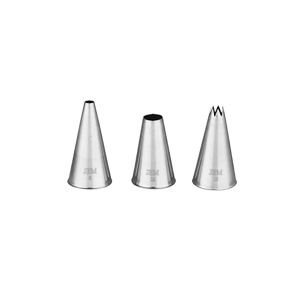 Set of decorative tips - PME - Bulbs & Shells Collection, 3 pcs.