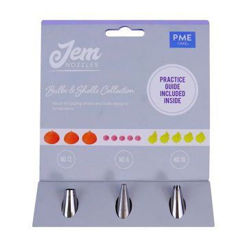 Zestaw tylek cukierniczych 12 6 18 - JEM - Bulbs & Shells Collection, 3 szt.