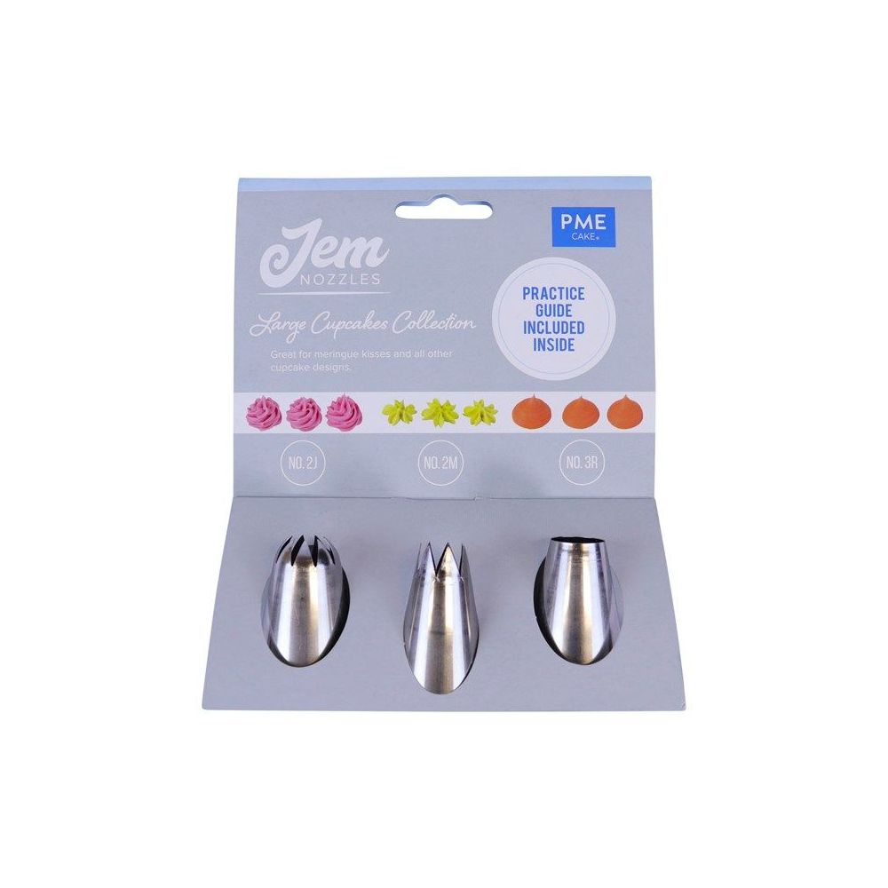 Set of decorative tips - PME - Large Cupcakes Collection, 3 pcs.