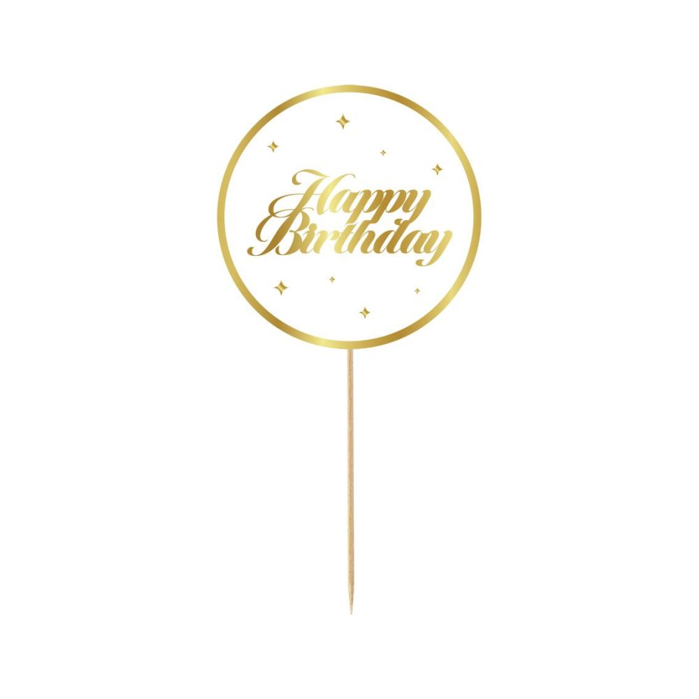 Topper urodzinowy na tort - GoDan - Happy Birthday