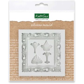 Silicone mold for ornaments - Katy Sue - Square frame & Corners