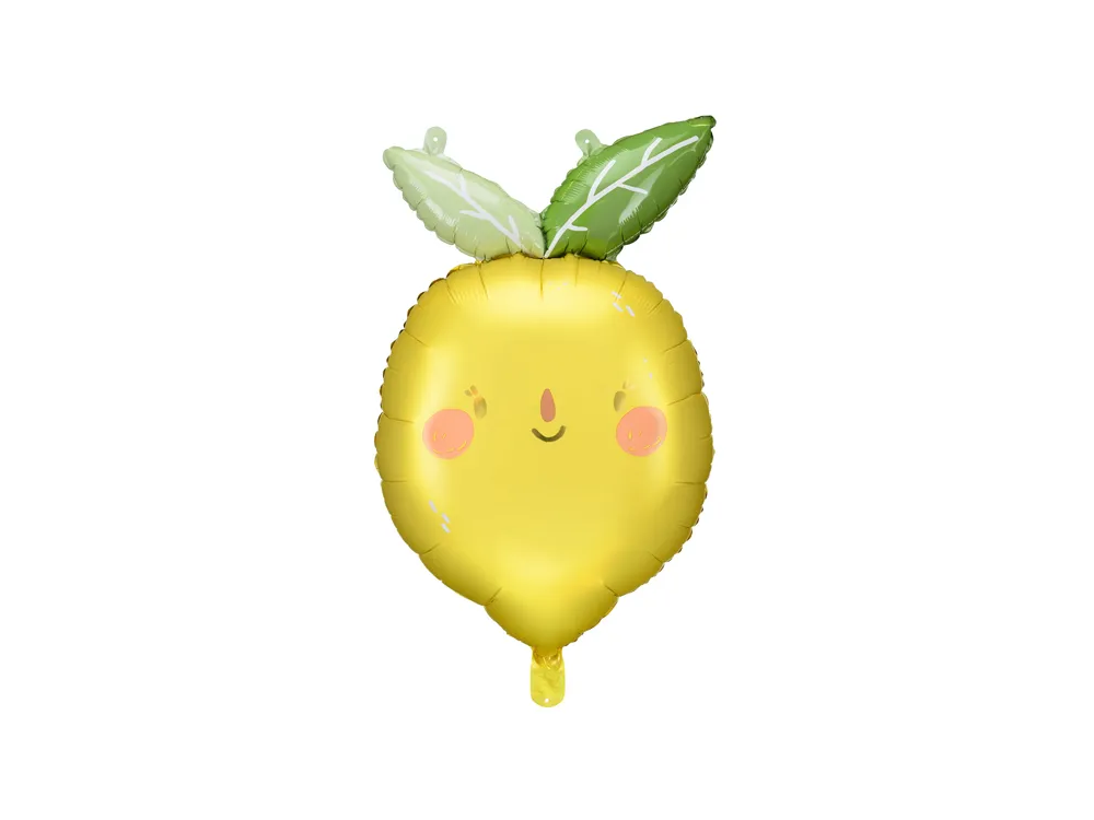 Balon foliowy - PartyDeco - Cytrynka, 37 x 60 cm