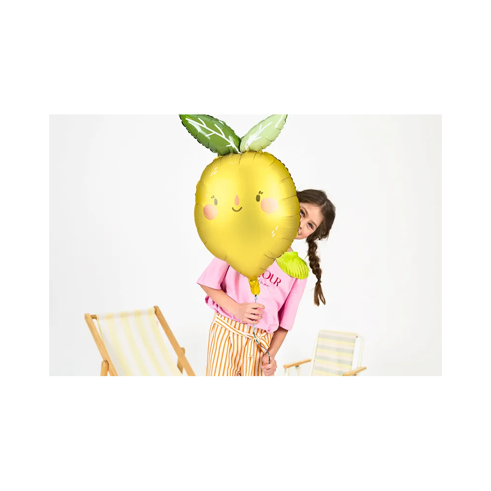 Foil balloon - PartyDeco - Lemon, 37 x 60 cm
