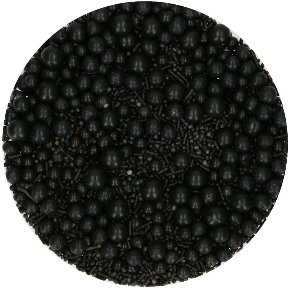Posypka cukrowa - FunCakes - czarna, mix, 65 g