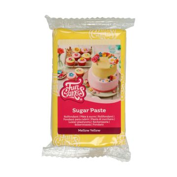Sugar paste - FunCakes - yellow, 250 g