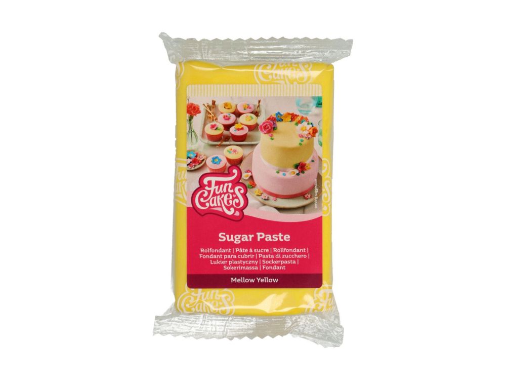 Sugar paste - FunCakes - yellow, 250 g