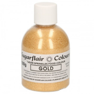 Cukier dekoracyjny - Sugarflair - złoty, 100 g