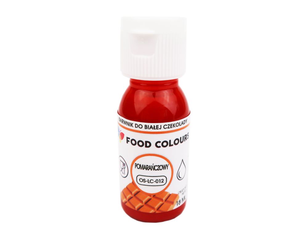 Barwnik spożywczy do białej czekolady - Food Colours - pomarańczowy, 18 ml