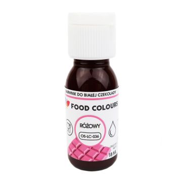 Barwnik spożywczy do białej czekolady - Food Colours - różowy, 18 ml