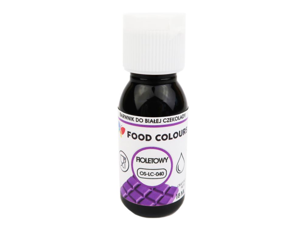 Barwnik spożywczy do białej czekolady - Food Colours - fioletowy, 18 ml
