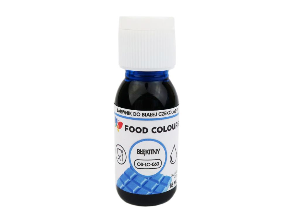 Barwnik spożywczy do białej czekolady - Food Colours - błękitny, 18 ml
