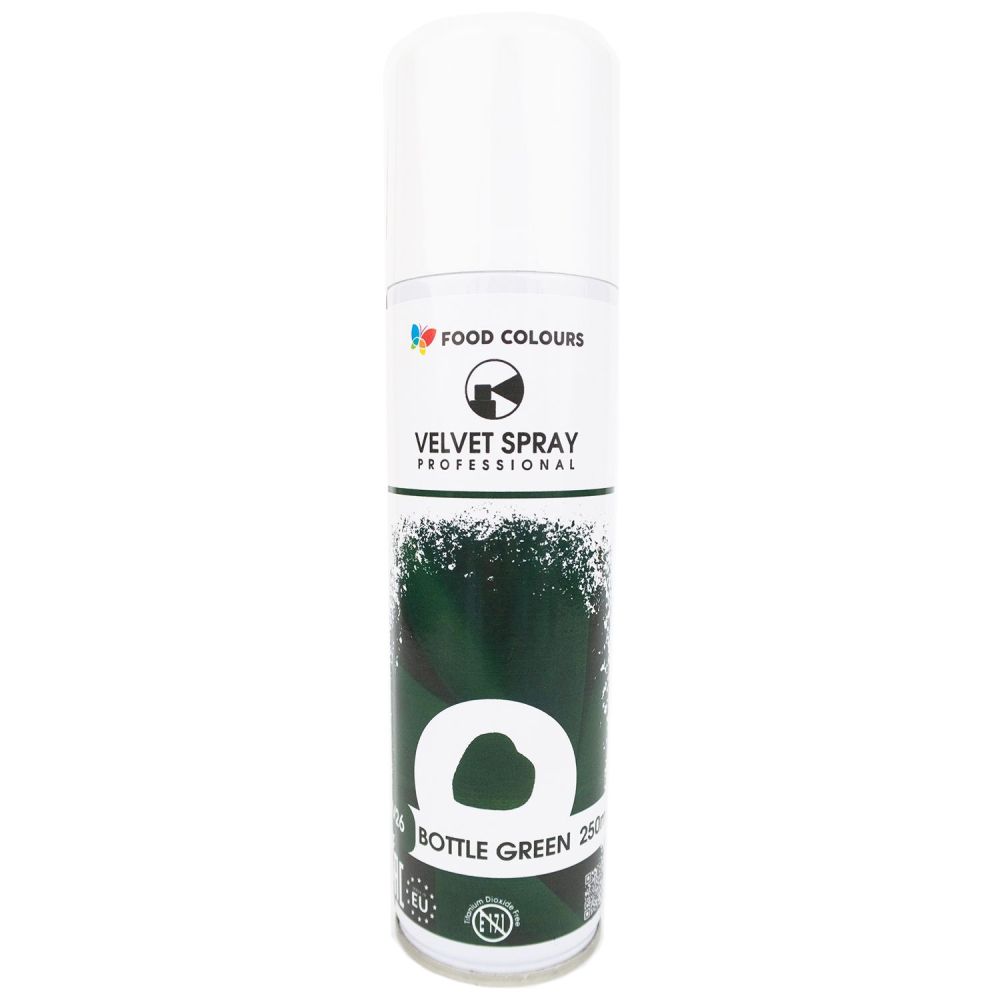 Zamsz w sprayu Velvet Spray - Food Colours - Bottle Green, 250 ml