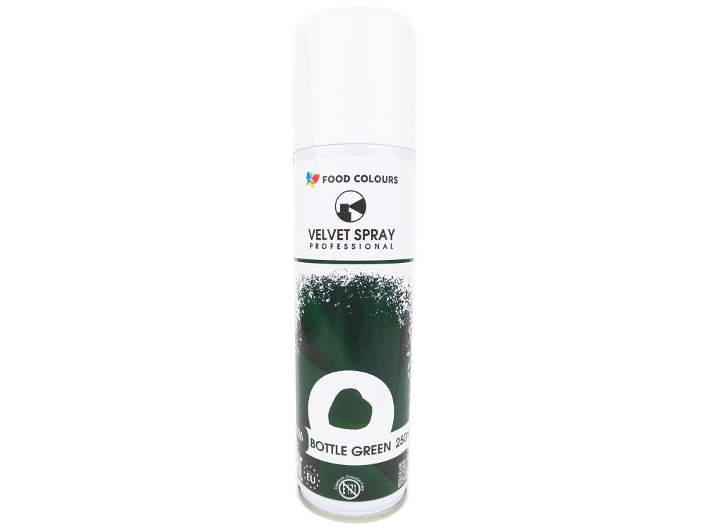 Velvet Spray Professional - Food Colours - Bottle Green, 250 ml