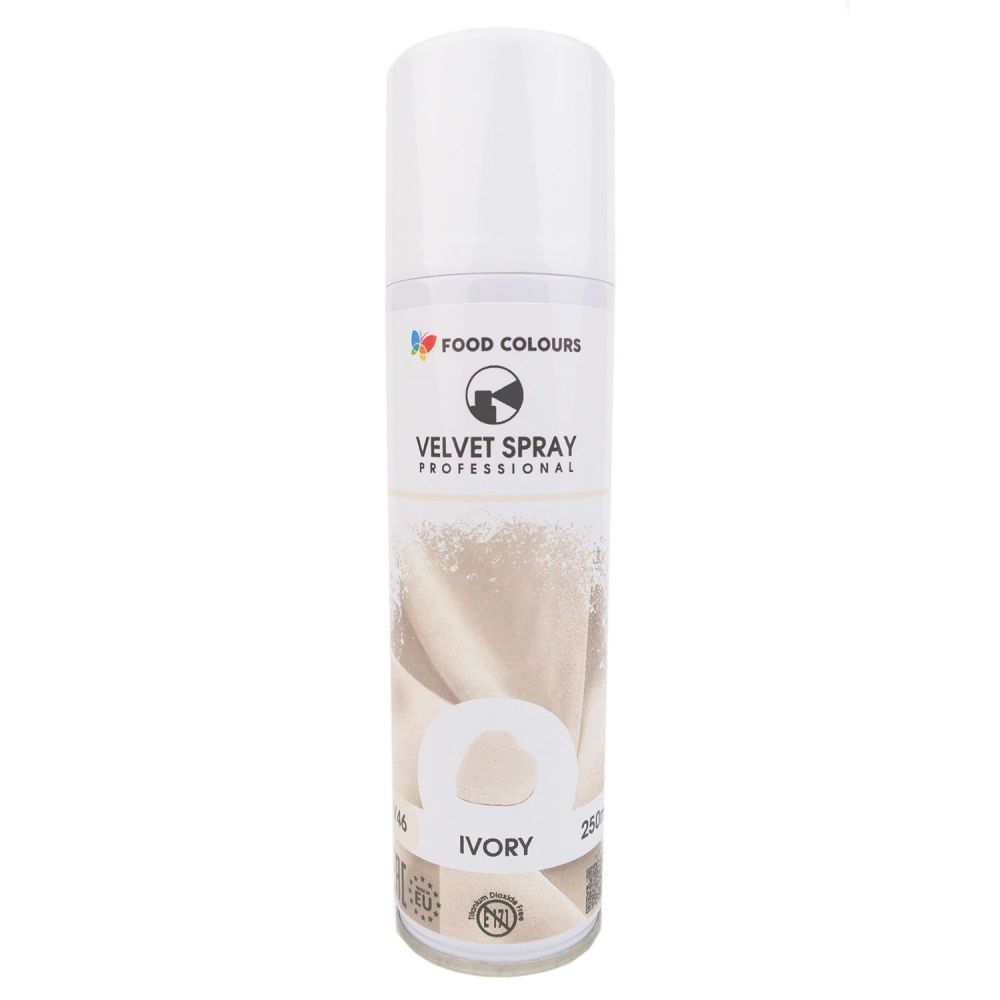 Zamsz w sprayu Velvet Spray - Food Colours - Ivory, 250 ml
