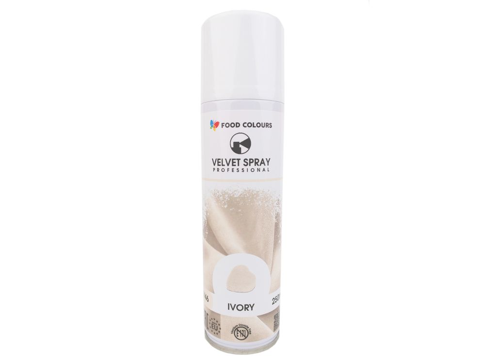 Velvet Spray Professional - Food Colours - Ivory, 250 ml