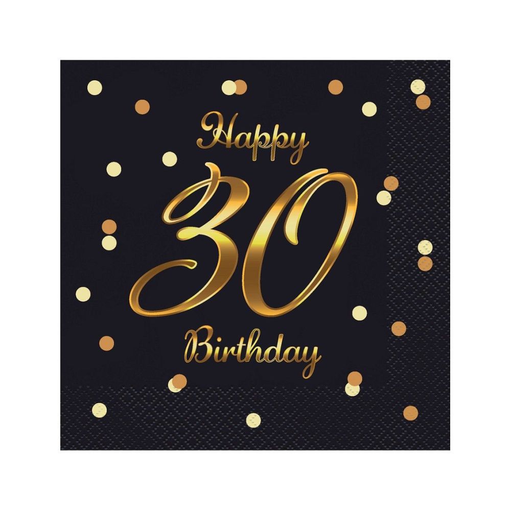Paper Napkins - GoDan - Happy 30 Birthday, 20 pcs.
