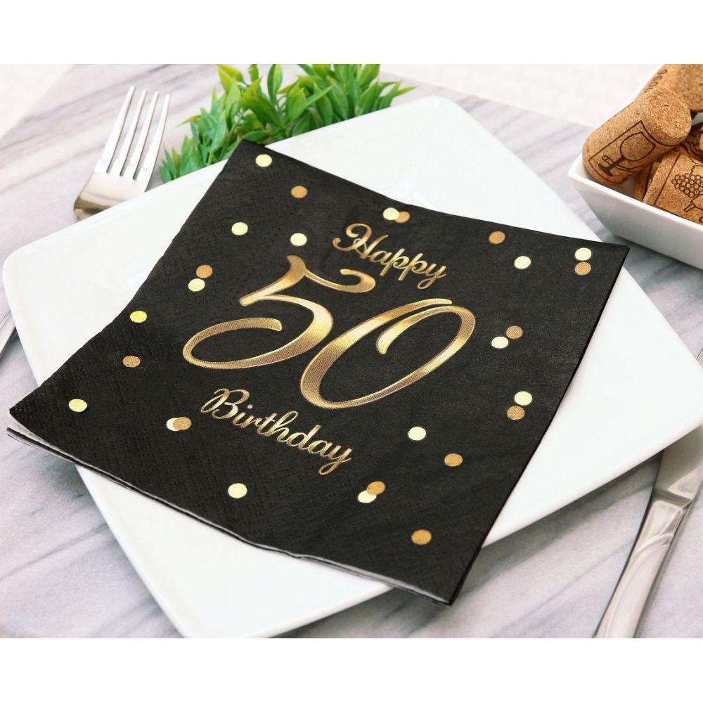 Paper Napkins - GoDan - Happy 50 Birthday, 20 pcs.