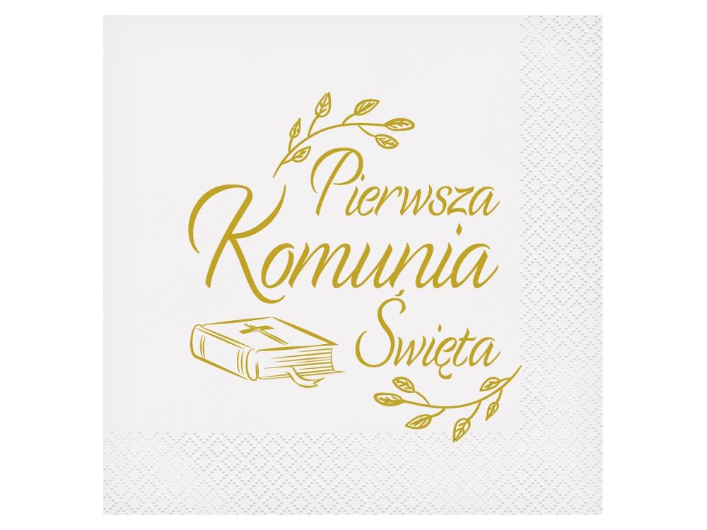 Serwetki papierowe, Pierwsza Komunia Święta - GoDan - Biblia, 20 szt.