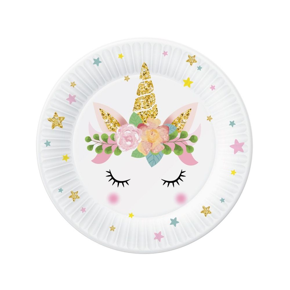 Paper Plates - GoDan - Unicorn, 18 cm, 6 pcs.