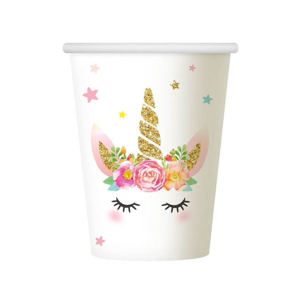 Paper cups - GoDan - Unicorn, 266 ml, 6 pcs.