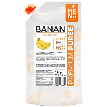 Pulpa owocowa, PremiumPuree - Menii - Banan, 1 kg