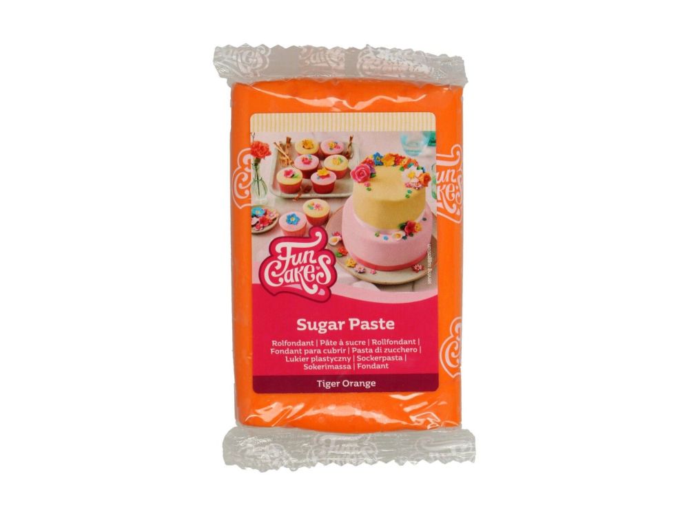Sugar paste - FunCakes - orange, 250 g