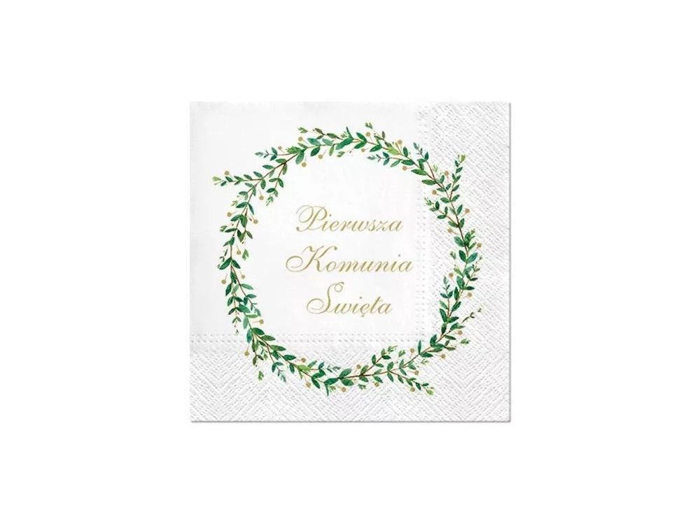 Paper napkins - Paw - Pierwsza Komunia Święta, 20 pcs.