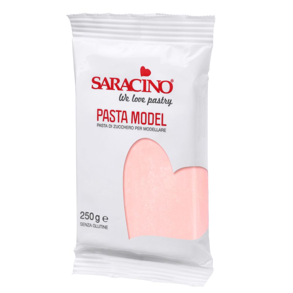 Sugar paste for modeling figures - Saracino - baby pink, 250 g