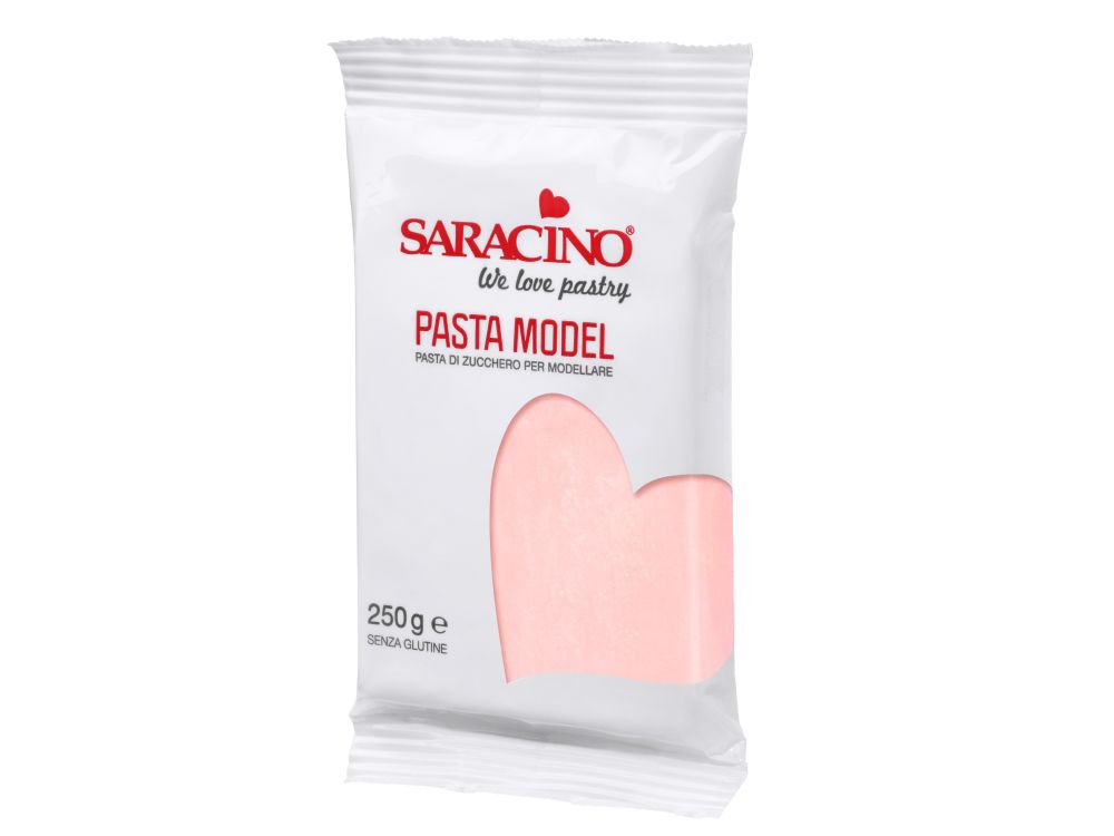 Masa cukrowa do modelowania figurek - Saracino - jasnoróżowa, 250 g