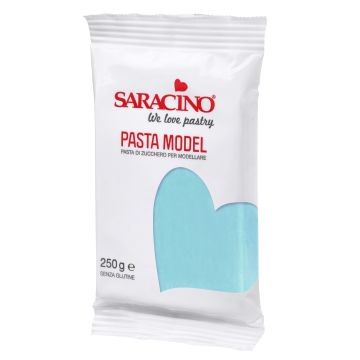Sugar paste for modeling figures - Saracino - light baby blue, 250 g