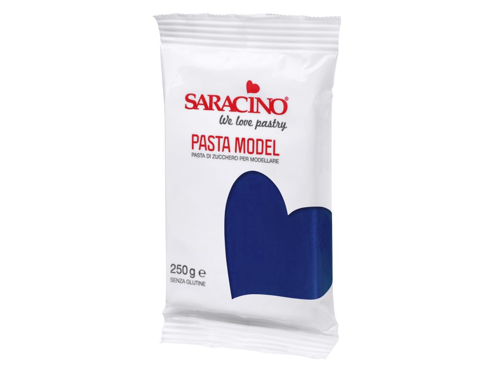 Sugar paste for modeling figures - Saracino - navy blue, 250 g