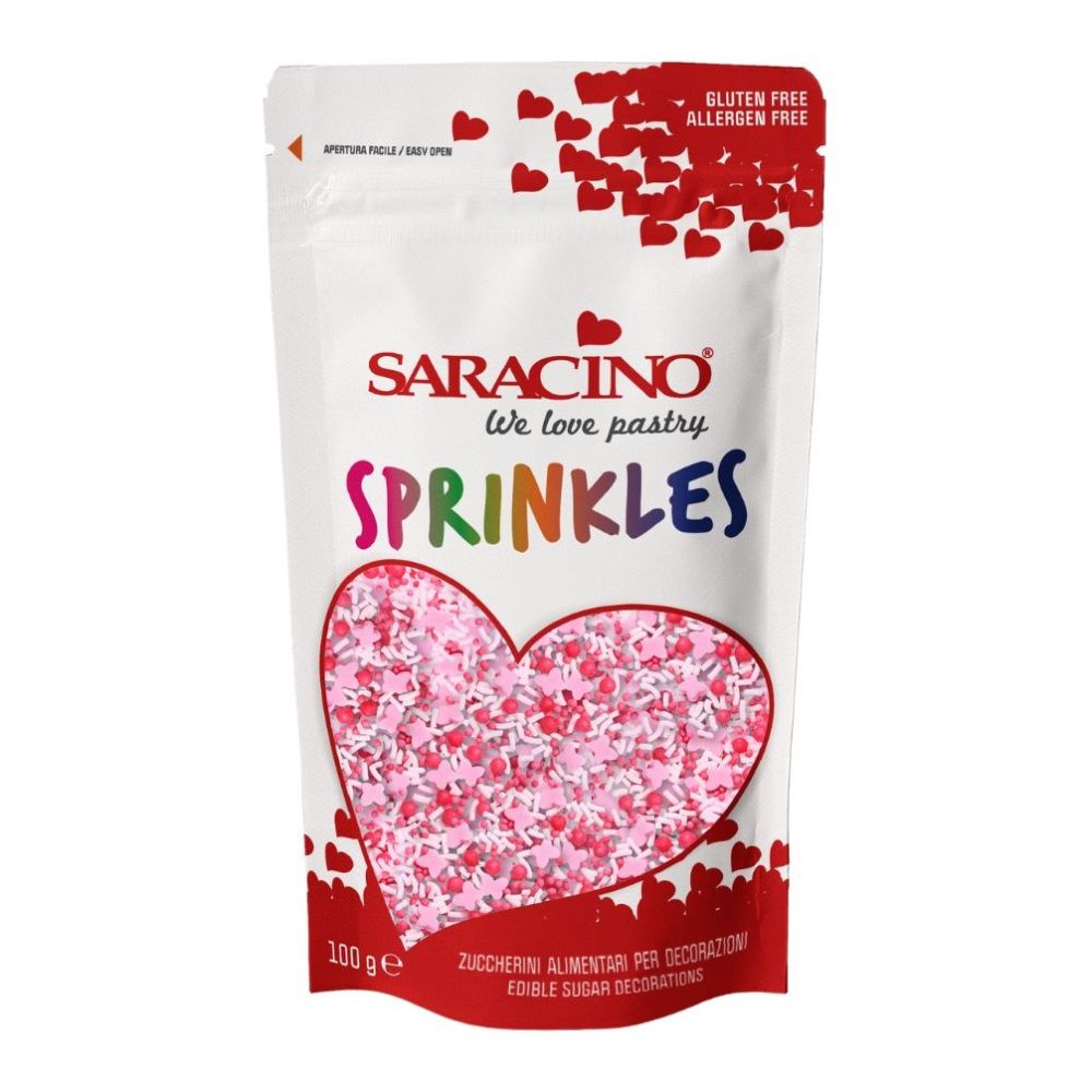 Sugar sprinkles - Saracino - Pink Baby Mix, 100 g