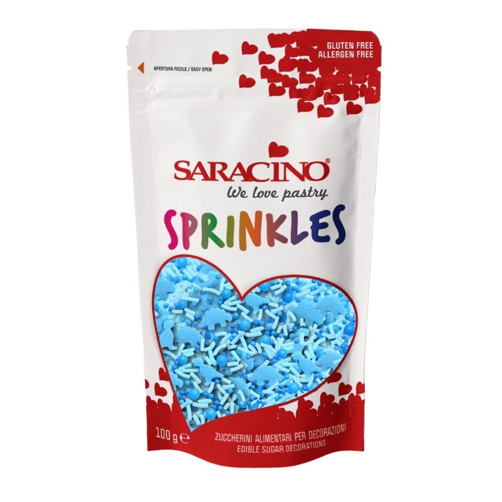 Sugar sprinkles - Saracino - Blue Baby Mix, 100 g