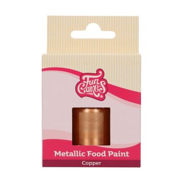 Food paint - FunCakes - metallic, copper, 30 ml