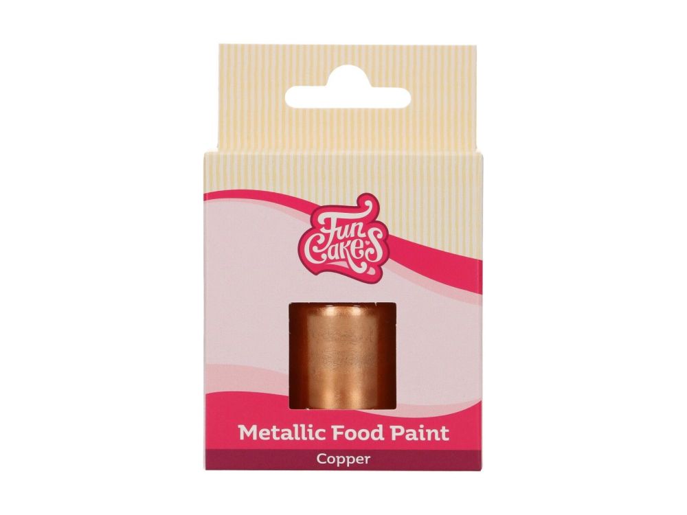 Food paint - FunCakes - metallic, copper, 30 ml