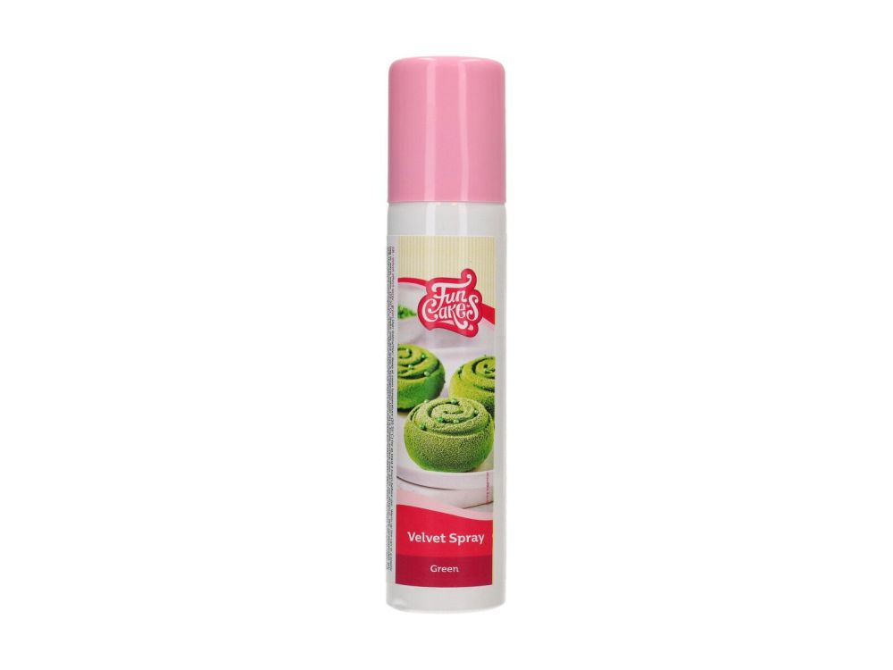 Zamsz w sprayu Velvet Spray - FunCakes - Green, 100 ml