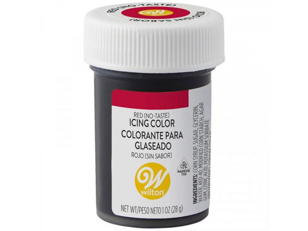 Tasteless food coloring gel - Wilton - red, 28 g