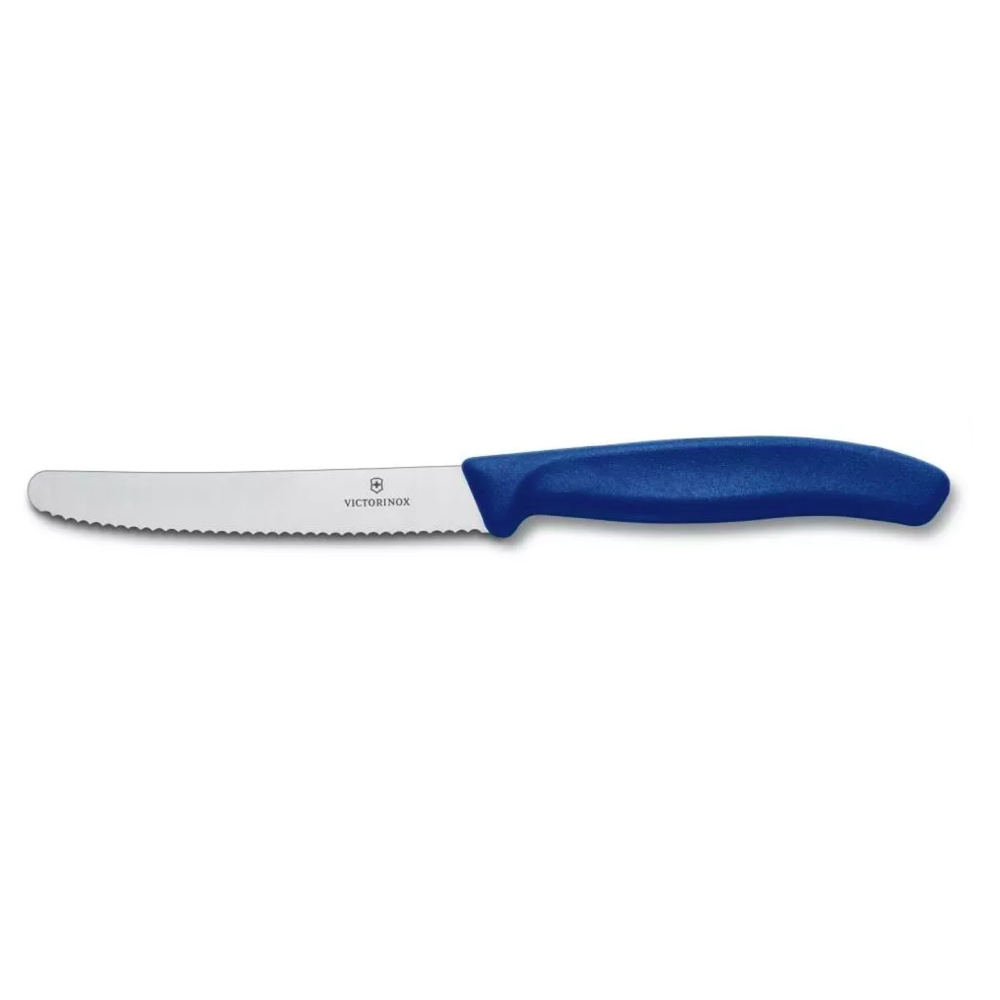 Nóż stołowy Swiss Classic - Victorinox - ząbkowany, niebieski