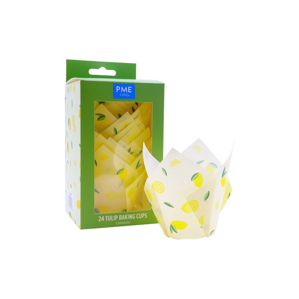 Tulip baking cups - PME - Lemons, 24 pcs.