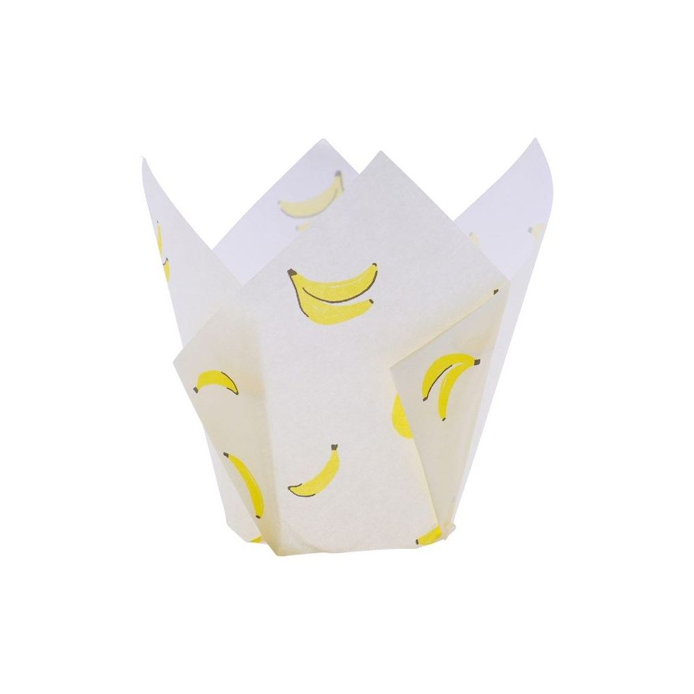 Papilotki papierowe do muffinek tulipany - PME - Bananas, 24 szt.
